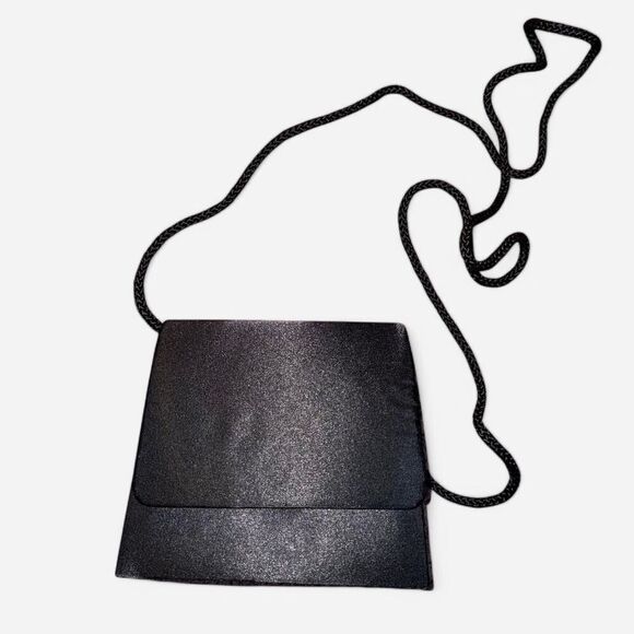 Black Satin Crossbody Small Purse - Picture 1 of 7